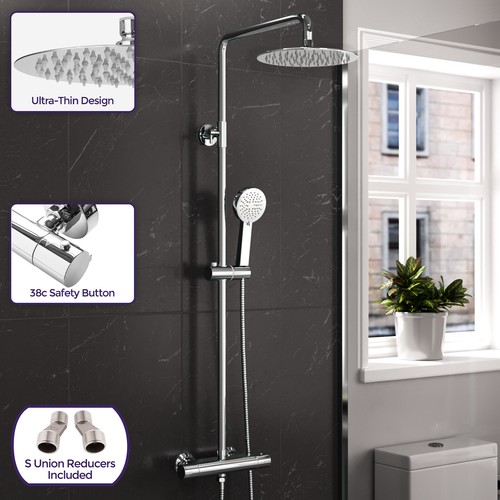 Rosa round thermostatic dual - round,