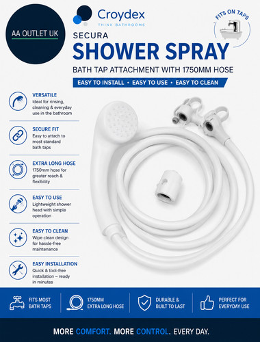 Croydex secura shower head - croydex,