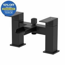 Black Waterfall Bath Mixer Tap