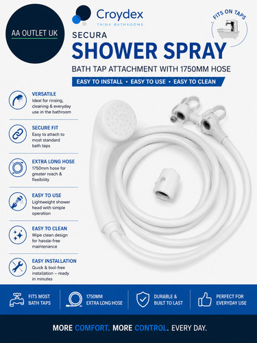 Croydex secura shower head - croydex,